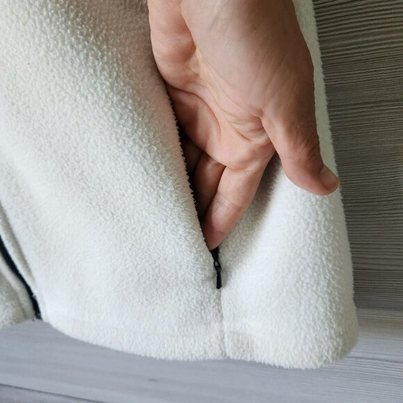 Eddie Bauer Vintage Womens Polartec Pockets Zip Golf Graphic Fleece Vest Sz M - Picture 9 of 16